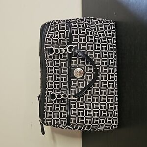 Tommy Hilfiger Black and White Monogram Satchel